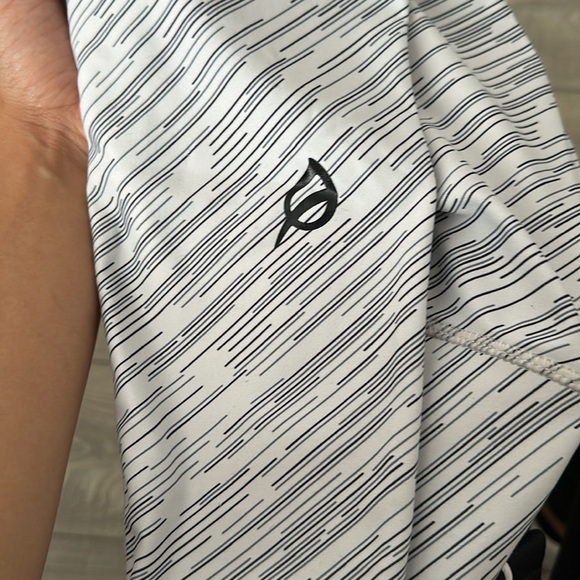 P'tula Desiree II Swift 7/8 Ankle Crop Black White Stripe Leggings Womens Size M - Picture 7 of 7